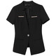 
Poresno Hotel foreman high-end work clothes, beauty professional suit set, women's summer thin short-sleeved suit, front desk work suit 6629 black suit + pants for suspenders M suggestion 88-95Jin [Jin equals 0.5 kg] Universal size
