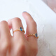 Yuan Si Pleasure Philosophy. 18K gold vintage lace hollow and versatile London blue topaz ring in stock, size 11