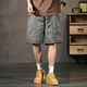 Banana Nei Uji Co Herren Pure Cotton Shorts Sommer dünne lose geradlinige lässige mittelpants 2024 neue modische Marke 6629 Grau M.