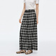 moussy 2025夏季新品休闲慵懒风蕾丝花边宽松休闲裤028ISA31-3551 025花纹黑色 S