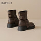 Daphne (Daphne) Maillard Boots cortos para mujeres 2025 Botas de primavera y verano de primavera y verano Boots de pantalón marrón grueso Boots Western Denim Martin Brown 36