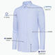 
Hengyuanxiang 100% pure cotton plaid shirt men's long-sleeved DP ready-to-wear business casual professional worker formal blue shirt [long sleeves] 9926 light blue 38