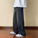 BPSO Black Jeans Herren Sommer 2025 Neue losen Hosenhose für Teenager für Jungen mit weitem Bein bodener langen Hosen 693 Black Grey 693 Black Grey S für 90 Jin [Jin entspricht 0,5 kg] -105jin [Jin gleich 0,5 kg]
