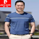 皮尔卡丹（pierre cardin）夏季圆领棉中年男士短袖t恤爸爸装老年人上衣有口袋T恤打底 【父亲节礼物】中灰 6625 M 165/【85斤-110斤