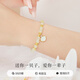 Old Fengxiang Bamboo Festival One Shell Life Bracelet Ladies Hetian Jade Silver Shell Bracelet Birthday Anniversary Gift to My Girlfriend Wife Bamboo Want Life Bracelet * Jingsuda/Local Warehouse