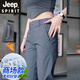 JEEP SPIRIT吉普冰感棉夏季薄款休闲裤男宽松直筒商务百搭男裤子 ---JT-838 灰色 薄款 28