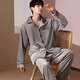 Yalu Coral Velvet Men's Pajamas Winter Plus Velvet Thickened Autumn and Winter Loose Flannel Home Clothes Set 2025 New Style