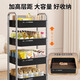 Meikaibin trolley storage rack for home living room snack multi-layer storage rack removable bathroom kitchen floor storage rack three-layer white pp material - basic model