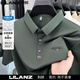 Lilang Sang Silk Short Sleeve T-shirt Men's Summer New Polo Shirt Business Casual Lapel Top Men's Clothing White 2677 XL 175