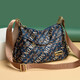 Sac en tissu Sichuan Sac pour femmes à la mode et élégant Sac à bandoulière polyvalent sac de maman d'âge moyen Sac à bandoulière pour femmes imprimé Oxford Tissu Sac 826 Blue Letters