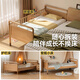 Genji Muyu children's furniture baby splicing bed solid wood with guardrails bedroom multi-functional baby widening bed 0.8*1.6m children's splicing bed