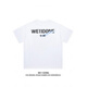 
WE11DONE niche trendy brand summer wave 1506 letter print men and women couple loose short-sleeved T-shirt white M