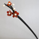 Kamalun (KAMALUN) red agate plum hairpin black sandalwood hairpin handmade Hanfu headwear high-end daily wear new Chinese style hairpin red agate plum blossom A style pole length 18 cm