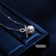Dan Pei's luxury high-end Year of the Snake gift 925 silver seawater pearl (Akoya) necklace for women, gift for family, 925 silver seawater pearl necklace, silver, about 8.0-8.5mm x 40cm
