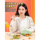 Wuqing Glass Lunchbox Mikrowellenofen Heizung Büroangestellte Bringt Lunchbox Isolation Box Verpackung Lunchbox Tragbarer frischer Box Sky Blau - 1050 ml Chang SAN -Intervall [kostenlose Isolierung