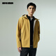 Lilang Windbreaker Men's Jacket Hooded Waterproof Jacket Men's Autumn 2025 New Business Commuting Outdoor Men's Jacket Sallow (G5QFY8213Y) XL 175/92A