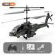 Apache bewaffneter Hubschrauber Fernbedienung hoher Ladung cooles Licht schwebende Kindergeschenk -Geburtstagsspielzeug Military Green Play Set: vier Batterien [40 Minuten Akkulaufzeit]
