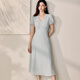 Roeyshouse Royshouse Temperament Kleid für Frauen 2025 Sommer Plaid Taille Großer Schwung mittelgroßen Rock 12182 Plaid M.
