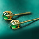 Oriental Jade Exquisite Niche Versatile S925 Silver Inlaid Imperial Green Jade Earrings Stud Earrings for Women Birthday Gifts for Women