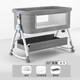 Cuna Cuna removible Portable Baby Cradle Cama Multifunción Multifunción BB Bed Niños recién nacidos Conjunto de lecho grande Morandi Powder + Configuración de fábrica Modelo básico