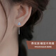 Nianfu blue iris flower earrings for women s999 pure silver pure silver ear wire ear piercing earrings earrings Mid-Autumn Festival gift for girls a pair of iris flower ear wire 999 pure silver