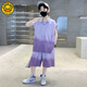 G.DUCK男童背心夏装套装2025新款网红儿童夏季无袖运动服薄款中大童夏款 TZK687-绿色套装 140 建议身高130-140厘米
