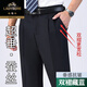 Modèle mince d'été classique de voiture de soie non en fer double pantalon plissé à double taille et taille moyenne et personnes âgées hautes taies profondes pantalons hommes droits [doubles plissés] 6621 Rich Grey Thin Model 38 (3 pieds)