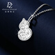 Duozun pt950 platinum gourd pendant for women genuine pure platinum necklace alone with broken ice gourd pendant for girlfriend spot flash gourd pendant 4.41g