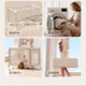 
ULOPULOP ULOP Xingmeng Crib movable splicing large bed with diaper table newborn folding baby bed natural coconut brown mattress + 200 (sleep safely) (requires