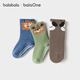 Bala Bala One socks winter warm socks infant floor socks anti-cold jacquard three pairs 208425172202