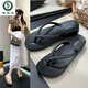 Specht 2025 Sommer-Fuß-Klip-Hausschuhe für Frauen am Strand Casual Flip Flops Strandschuhe dicker Strass Sandalen für Frauen 3883-1 Glitzer schwarz 36 (kleine Größe)