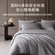Made in Tokyo, 60-count long-staple cotton, vegetal, ultra-soft satin, Class A pure cotton bed sheet, quilt cover, four-piece bed set, 1.5-meter bed, British gray