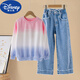Disney girls spring and autumn suits children 2025 new fashionable sports casual autumn suits girls autumn big children 12 years old 13068 blue 4637 white 160 cm