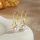 Chow Tai Fufu Einkaufszentrum Gleiche S925 Silber Twist rotierende Ohrringe für Frauen Mode einfache Design Geometrische Linien Ey679 Platin 925 Silber