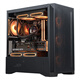SAMA Wind God Mini Deluxe Edition, schwarzes Desktop-Computer-Hauptgehäuse, dreiseitiges Kühlnetz/Standard Typ C/Unterstützung für 360°-Wasserkühlung/8 Lüfterpositionen/drei Seiten staubdicht