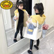 G.DUCKKIDS女童中兔毛外套2025秋冬装新款韩版加绒加厚儿童洋气大衣潮毛毛衣 粉红色 110 (参考年龄4-5岁)(参考年龄4