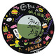 
Ten Qintian hand-painted graffiti vinyl record DIY digital oil painting ornaments decorative painting unzipped handmade gift RS16778 diameter 20cm thick solid wood inner frame Highlight pigment + oil canvas + painting