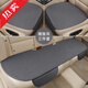 Select car seat cushions for all seasons, breathable linen three-piece set, non-slip seat cushion, summer ice silk car seat cover, elegant gray-three-piece set