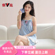 Yalu official authentic summer couple pajamas summer pure cotton thin sexy suspender fashionable 2025 new men and women home clothes QH9902 couple M women + men L
