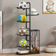 Wojia basketball rack storage rack home ball storage rack children's indoor floor-standing football volleyball storage basket black