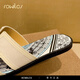 Rowilcs Brand Slippers Men's Summer Beach Brand Brand Brand Sandals Design Sense Sense non glissée, résistant à l'usure Sole Sole Out-Out Blocking Flip Flops Code standard 38