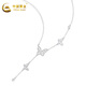CHINA GOLD pt950 platinum light luxury sparkling butterfly necklace as a birthday gift for family and friends, about 5g