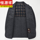 Hengyuanxiang middle-aged men's woolen woolen jacket, double-sided woolen coat, tunic suit, stand collar jacket, spring and autumn suit, 11207 style gray 2XL 185