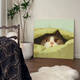 
Yusenyi cute cat DIY filled children's coloring 2024 new small size hand-painted oil color decorative painting hy12806 70*70cm thick solid wood inner frame