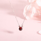 Old Temple 925 Sterling Silver todo el camino con su collar Collar astas de granate para mujeres Collarbone Chain Chain Pendse Tema de Navidad Regalo 925 Collar de asta de granate de plata
