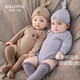 Bali Piggy Baby Clothes Spring and Autumn Modal Jumpsuit Autumn Long Sleeve Baby Triangle Harness Romper Suit Newborn Clothes Rock Sugar Purple 59cm