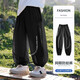 
Boys mosquito-proof pants summer thin 2025 new children's ice silk mesh sports trousers big boys summer suit RWC-K234 [Gray] 120