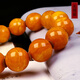 Amber Pai One thing, one picture, one certificate, old beeswax bracelet, men's amber bracelet, chicken fat red old wax flower wax, flawless bracelet, 36.55g, 16mm
