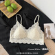 hiui Qingsang Clothing French Lace Comfortable Beautiful Back Stainless Chest Fixed Coaster Slinging Breathable Underwear Women-12593 White M [Recommended 90-110Jin [Jin equals 0.5 kg]]
