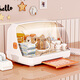 Nafenai bottle storage box baby tableware drain rack baby dustproof lidded food storage cupboard storage box large white orange with 6 brackets
